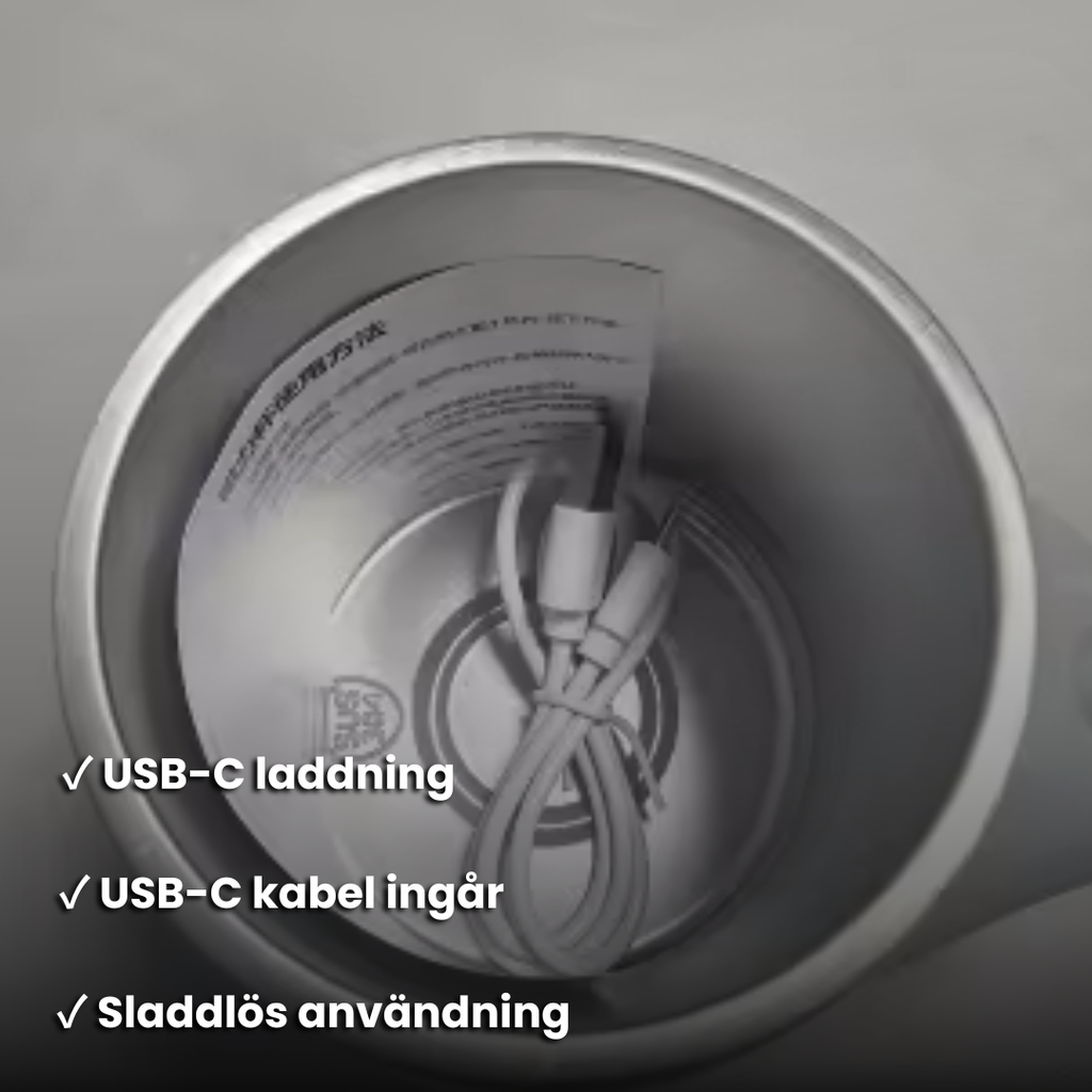 Självrörande Kopp – Automatisk Omrörning för Kaffe & Protein